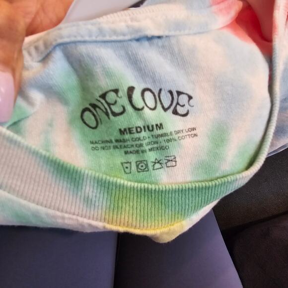 One Love Cali Raggae Fest Tie Dye T-Shirt Size Medium - Picture 5 of 5